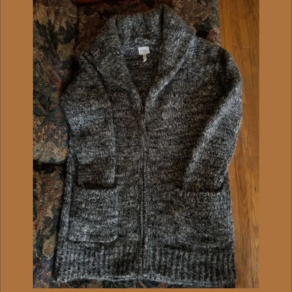 COPY - Warm, unisex M, zip jacket/sweater, vintage, alpaca wool, Wilfred Free - Picture 5 of 8